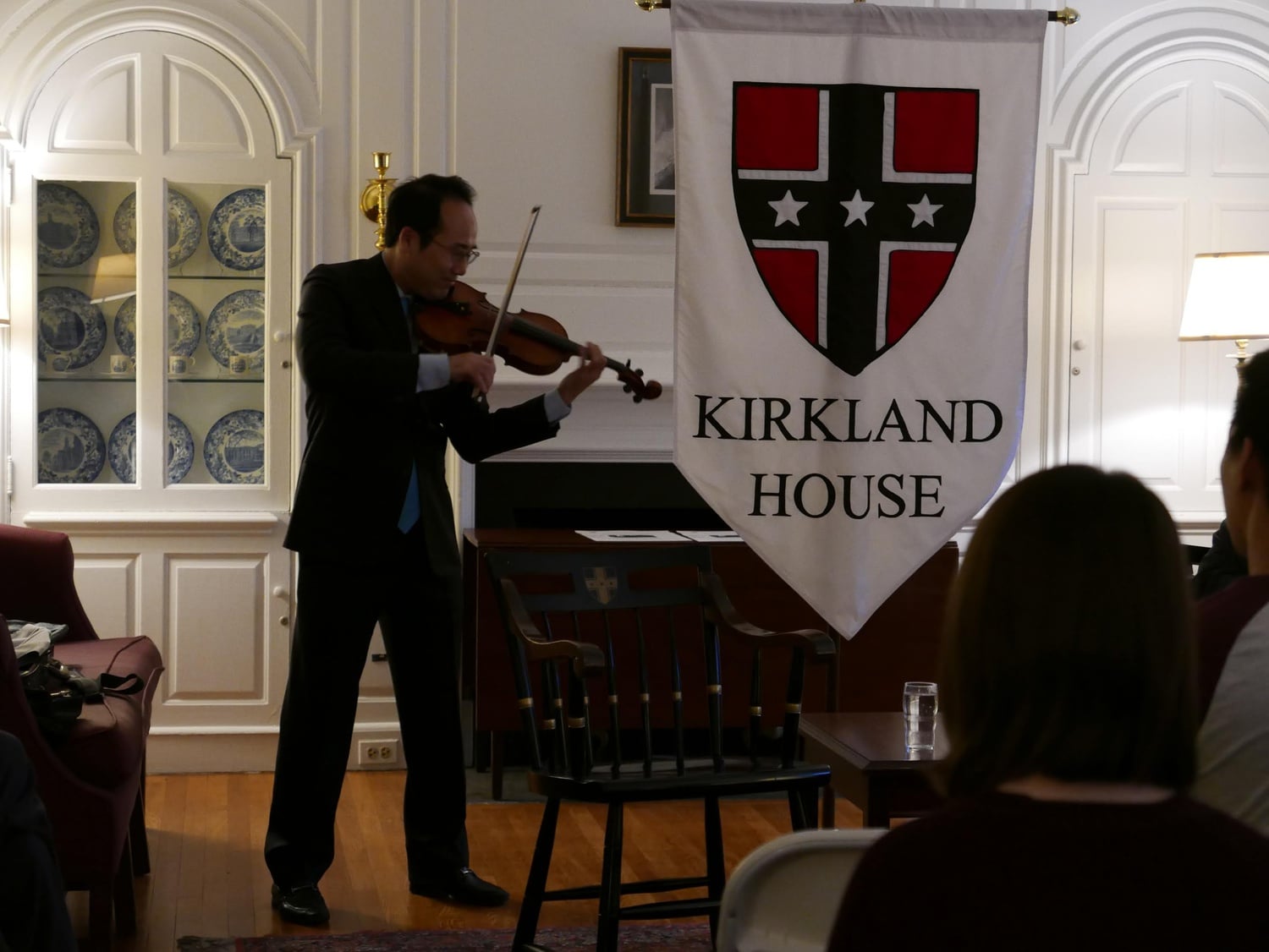 South Korean musician Hyung Joon Won performs a piece on the violin Wednesday night for a Conversations with Kirkland speaker series.