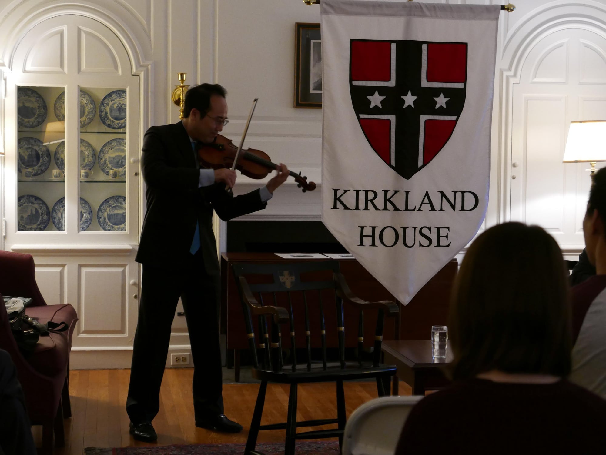 South Korean musician Hyung Joon Won performs a piece on the violin Wednesday night for a Conversations with Kirkland speaker series.