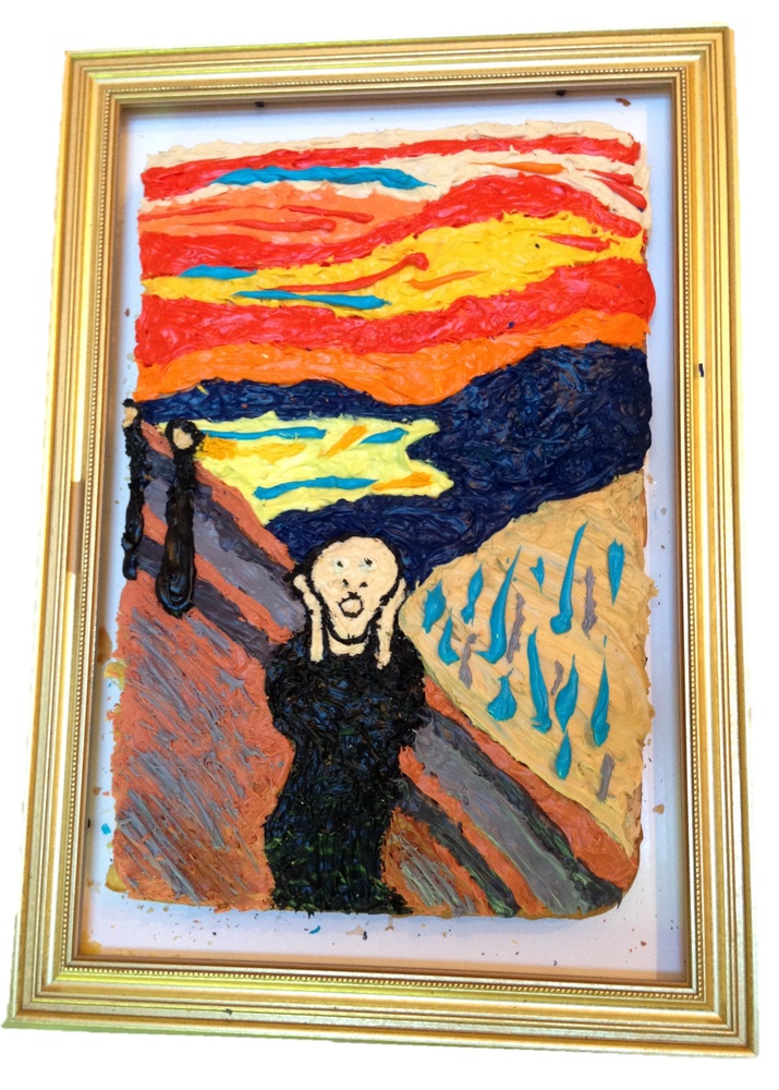 Emily Zauzmer made Edvard Munch's "The Scream" out of cake in June 2014.