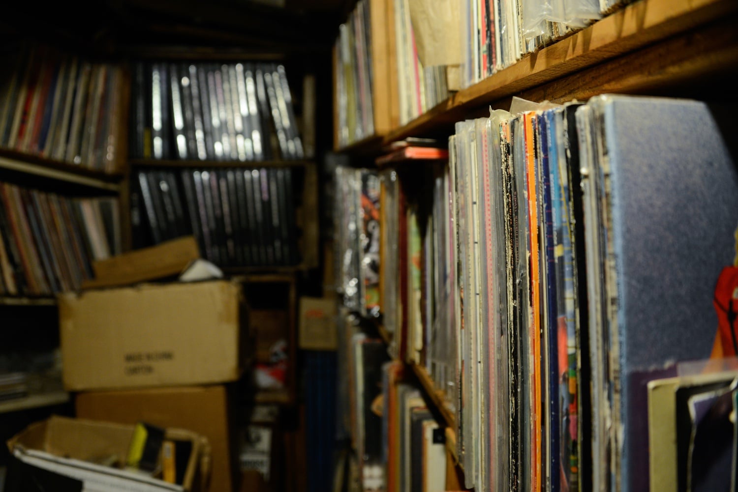 In Your Ear, a tucked away record store on Mt. Auburn, holds a great collection of old CDs, records, and tapes. On Saturday afternoon the store was full of customers sifting through antique records. 