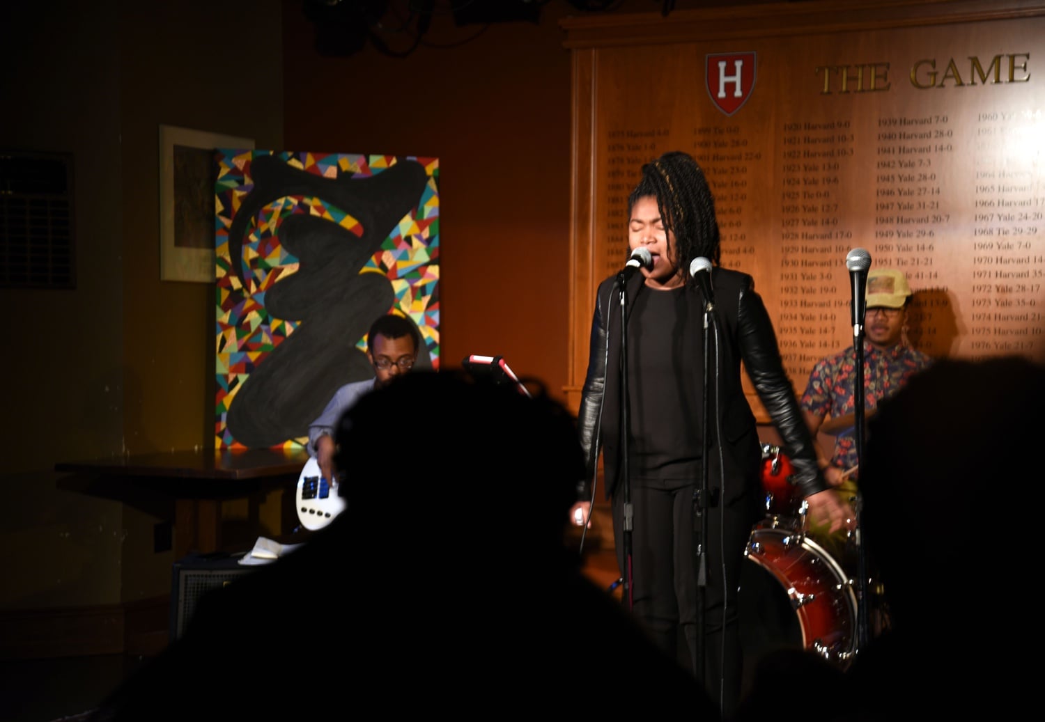 Aleigha Durand, a local high school student, performs "Feeling Good" during "Sing It, Sister" at the Queen's Head Pub on Friday evening. "Sing It, Sister" was the first event of the 2016 Black Arts Festival, hosted by the Kuumba Singers of Harvard College.