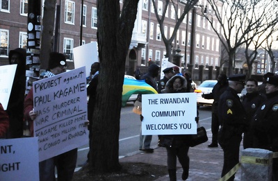Cover image for Demonstrations at Visit of Rwandan President Kagame