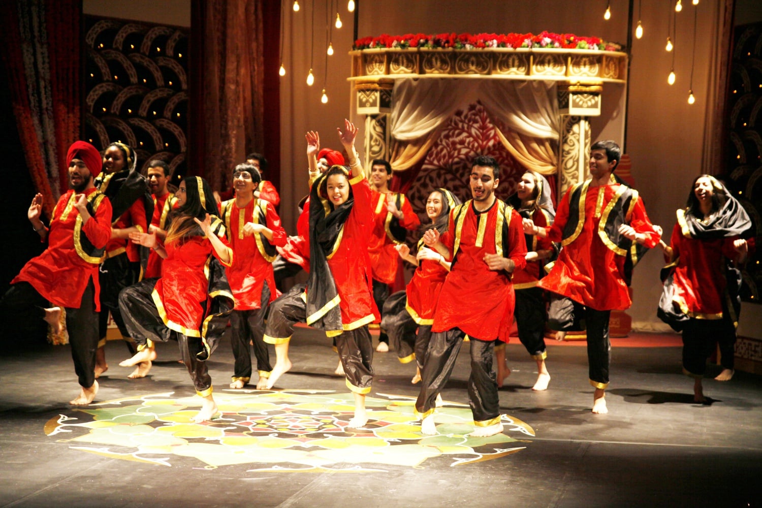 Students perform “Bhangra” during Ghungroo 2016. 