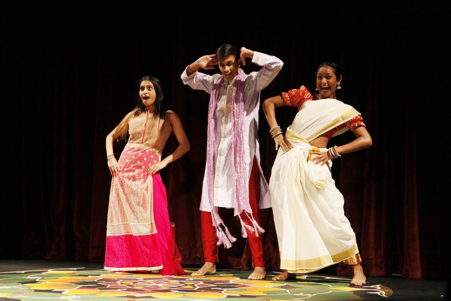 Ghungroo directors Avi Saraf ‘17, Kruti Vora ‘17, and Madhavi Narayanan ‘17 continue the dance-off.  