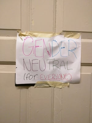 Cover image for Eliot House All-Gender Bathroom Defaced