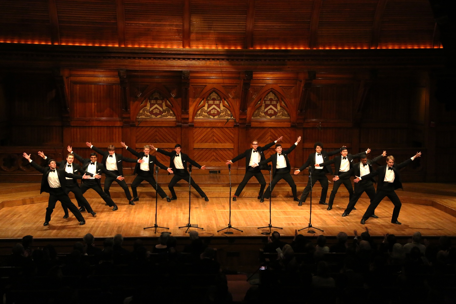 The current Kroks take the stage during their 70th Anniversary Concert in Sanders Theatre on Friday evening.  