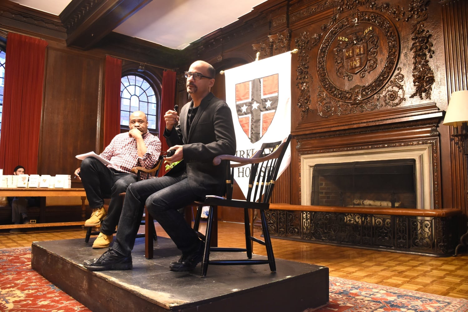 Pulitzer Prize-winning author and MIT professor Junot Diaz speaks at Kirkland House on Saturday, March 7.