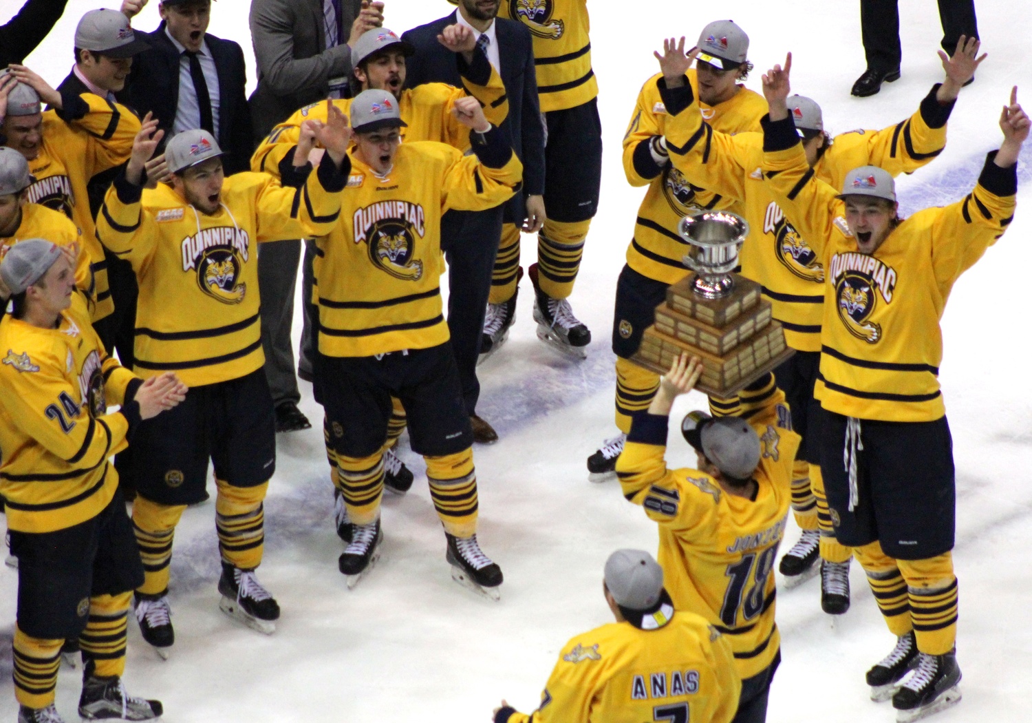 Quinnipiac hoisted its first Whitelaw Cup in program history Saturday night.
