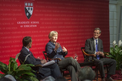 Cover image for Faust and Brother Share Memories at Education School Forum