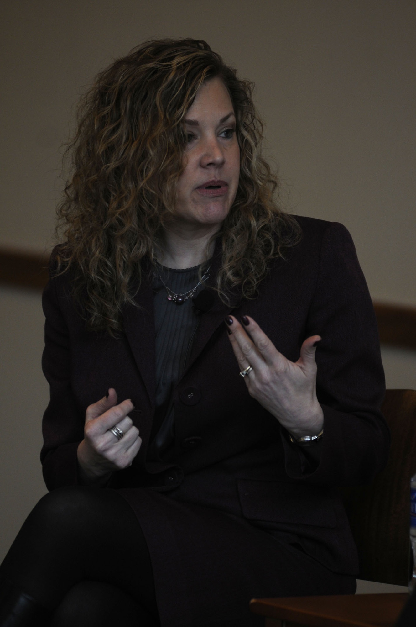 Attorney Jesselyn A. Radack speaks with an audience at Harvard Law School with her experience representing a whistleblower. "I guess people who want to follow the law are the outsiders in the federal government,” she joked amid criticism of the CIA, the DOJ and other agencies.
