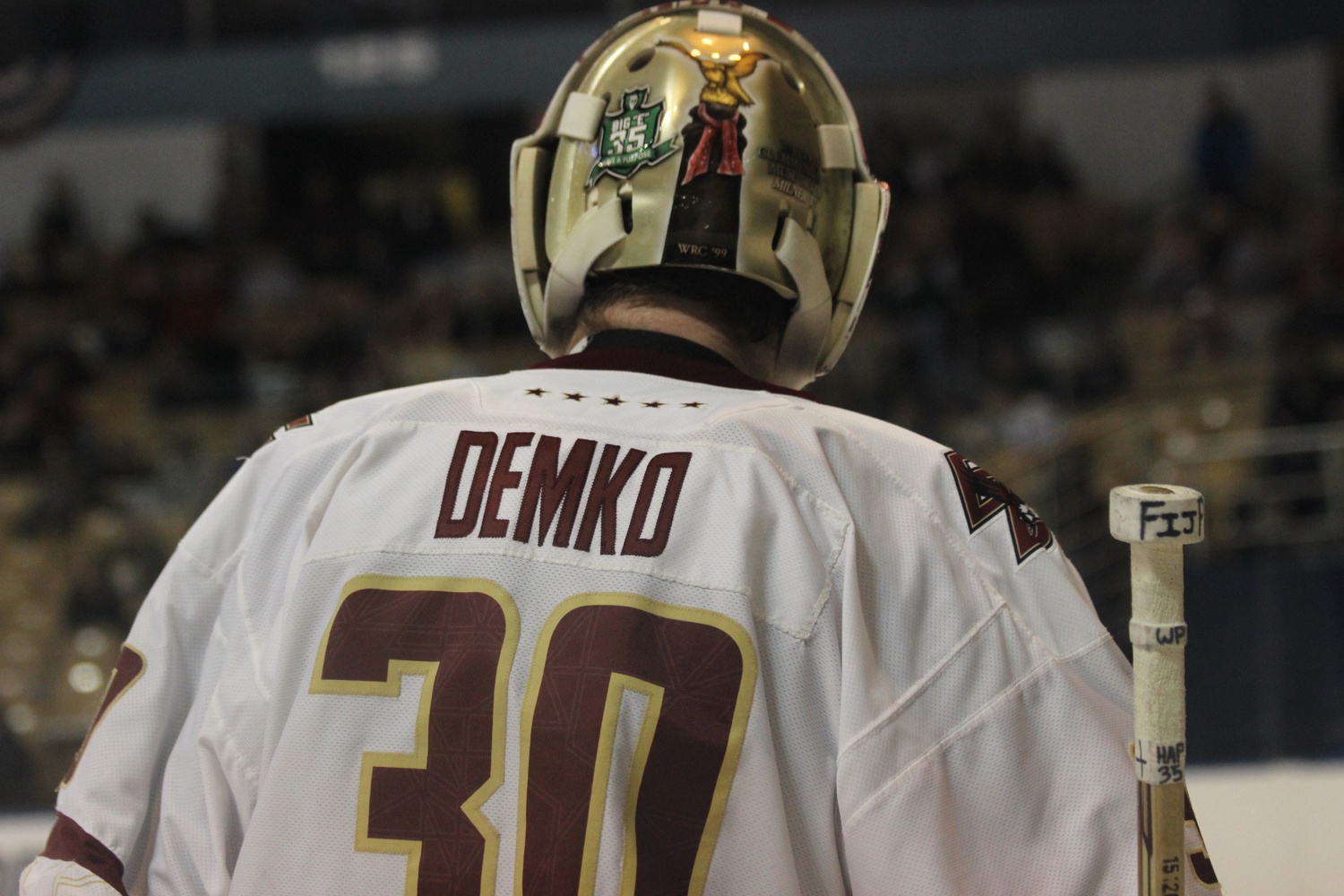 Hobey Baker finalist Thatcher Demko made 32 saves on Friday.