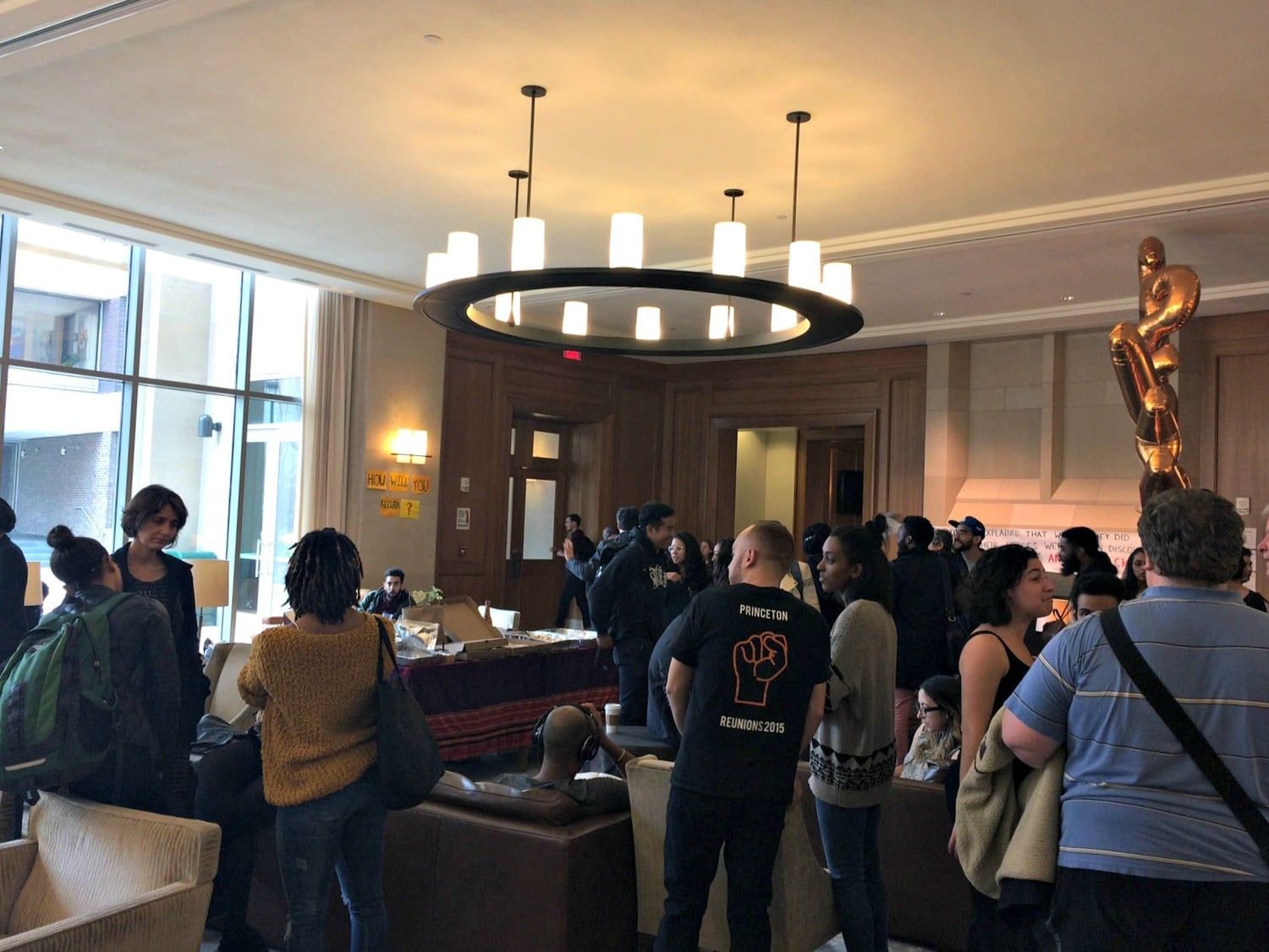 Law School affiliates debate free speech and their rights to public spaces in the WCC student lounge Friday afternoon. 