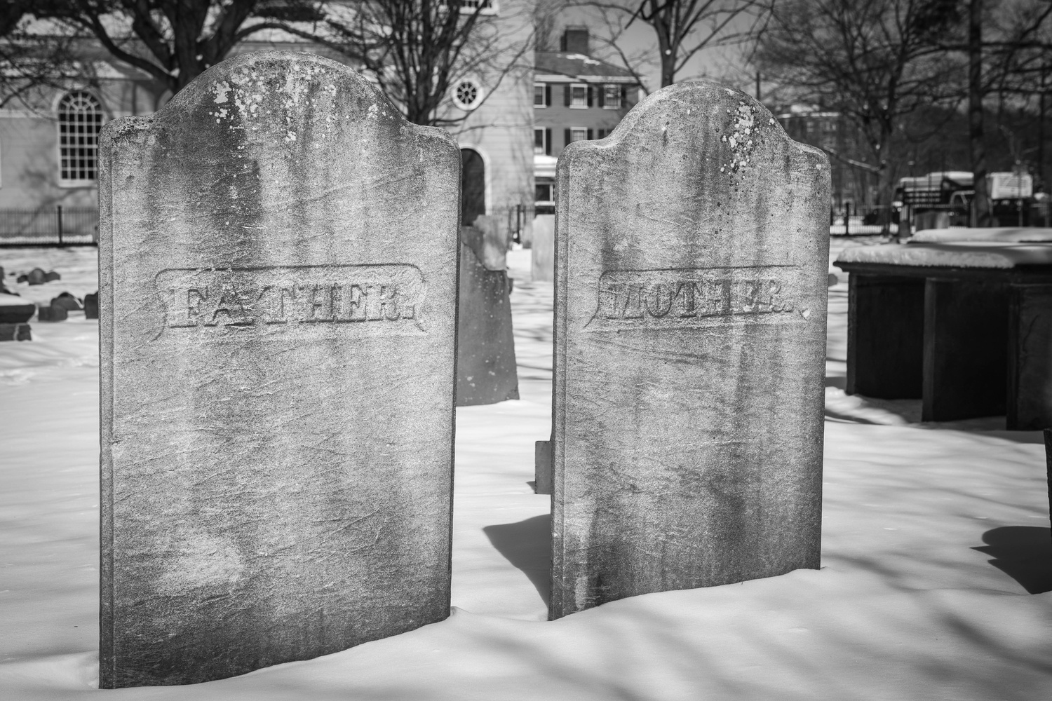 Between First Parish and Christ Church is the Old Burying Ground, a cemetery established around 1635. The cemetery contains 1,218 known graves.