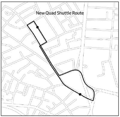 Cover image for New Quad Shuttle Route Map
