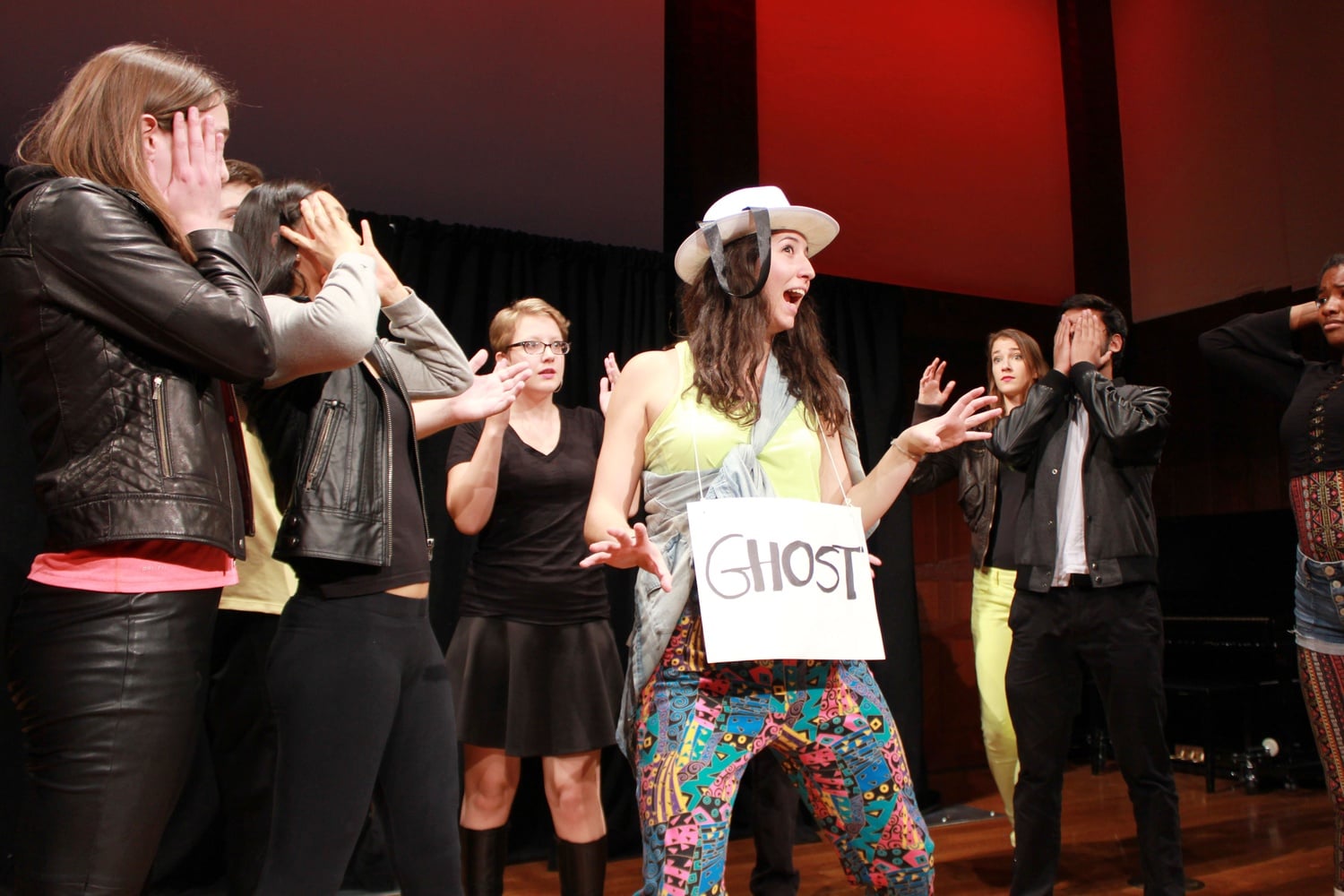 Tanner Skenderian ‘16 performs in “Macbeth, King of Pop: A Thrilling Musical Tragedy” on April 2 in the Leverett Library Theater.  