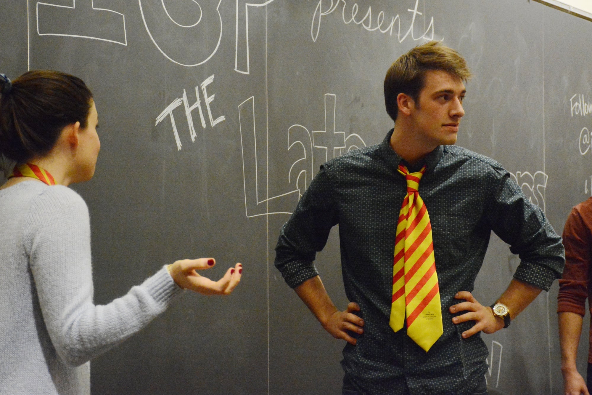 Tucker Flodman '19 performs in the IGP’s March 25 show in Fong Auditorium.