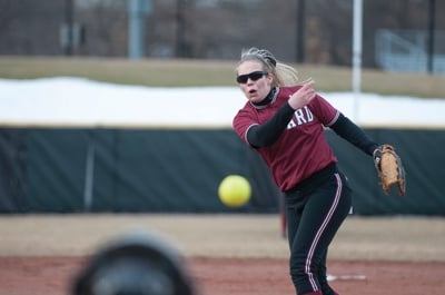 Cover image for Early Offense Powers Softball to Sixth Straight Victory