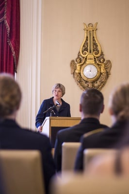 Cover image for University President Drew G. Faust at Air Force ROTC Signing