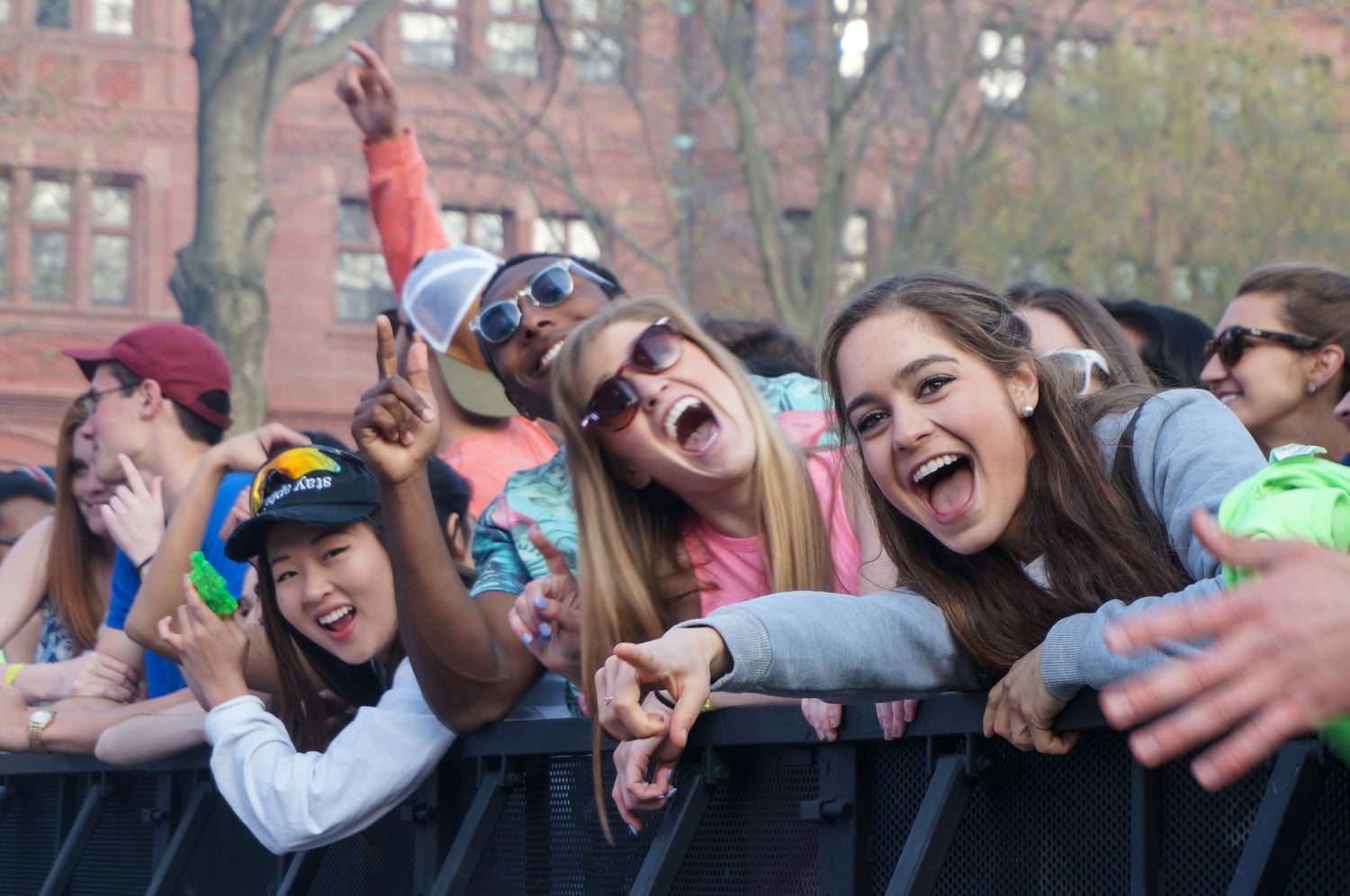 The crowd interacts with the music at Yardfest. Steve Aoki headlined the event, with other performers including Max Styler, Protein Shake, and the Lighthouse Keepers.