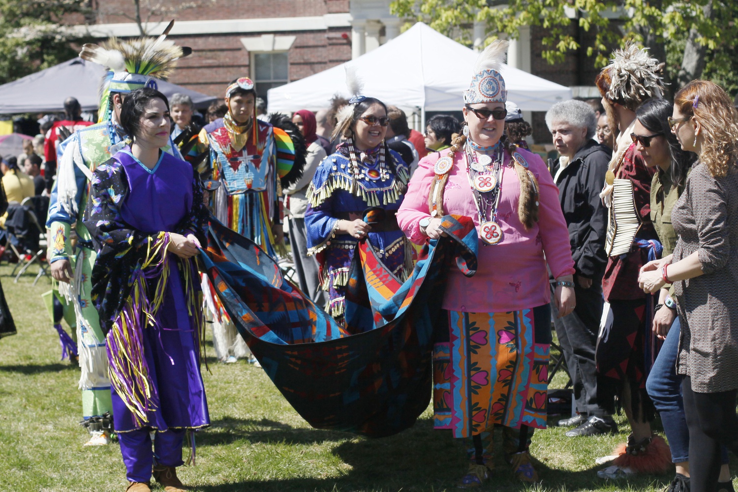 Harvard students and staff hosted the 21st Annual Harvard University Pow Wow in the Radcliffe Yard Saturday afternoon.