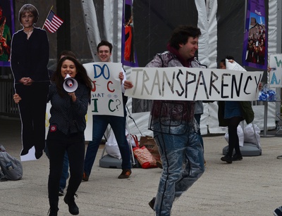 Cover image for Satire V and On Harvard Time protest the Undergraduate Council