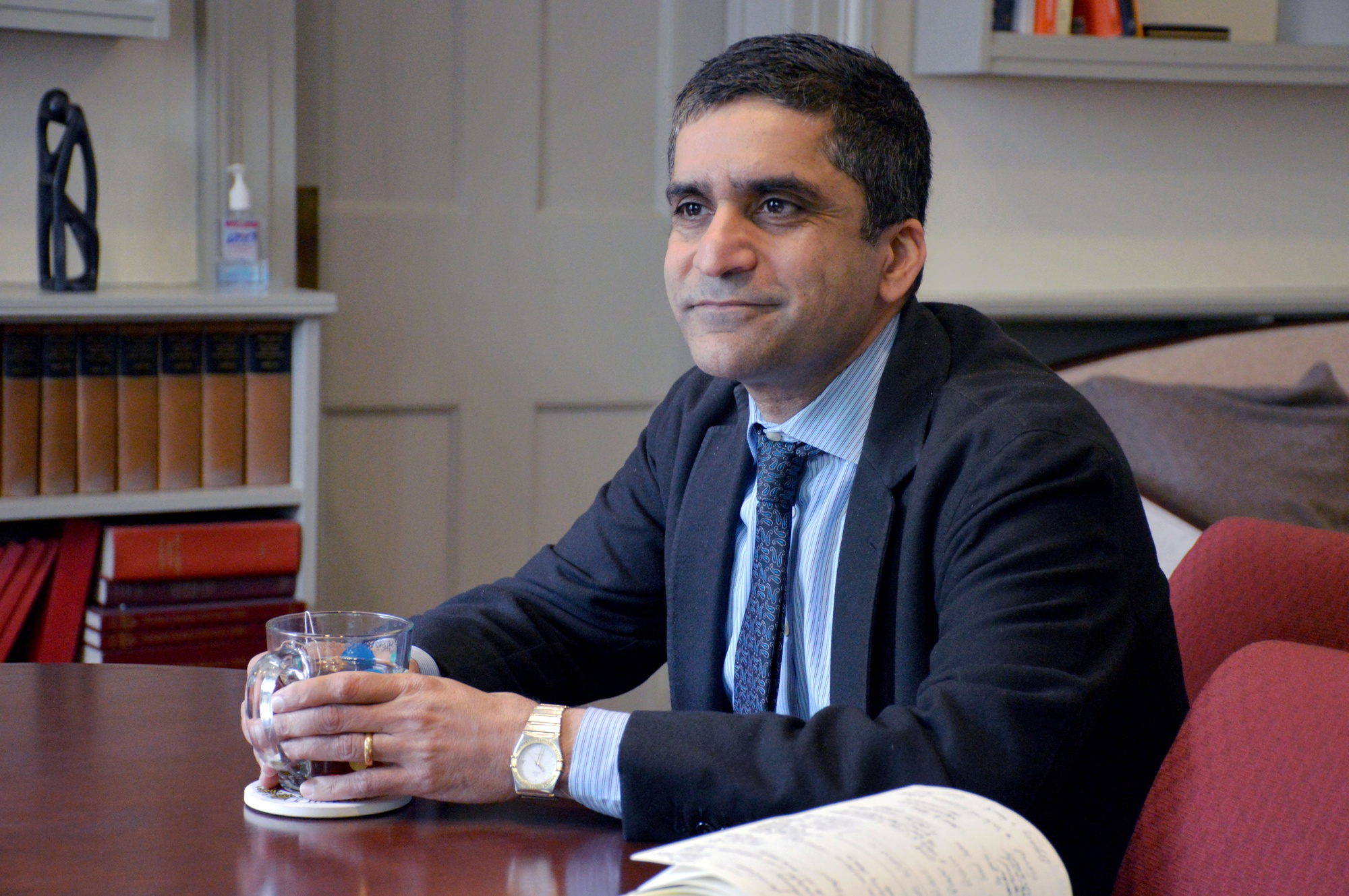 Dean of the College Rakesh Khurana in his office Tuesday