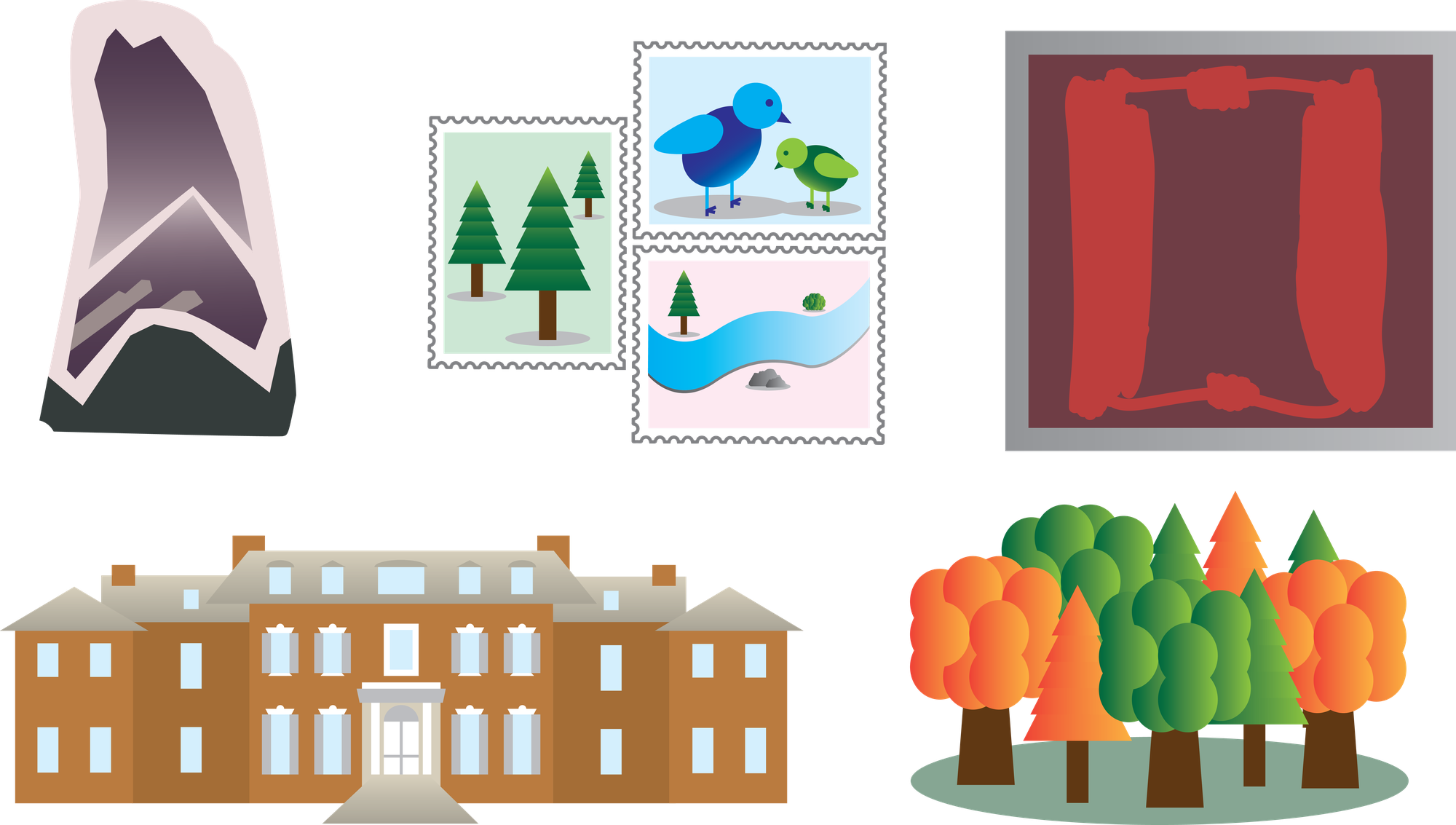 Harvard's donations include minerals, stamps, art, Dumbarton Oaks, and the Arnold Arboretum.