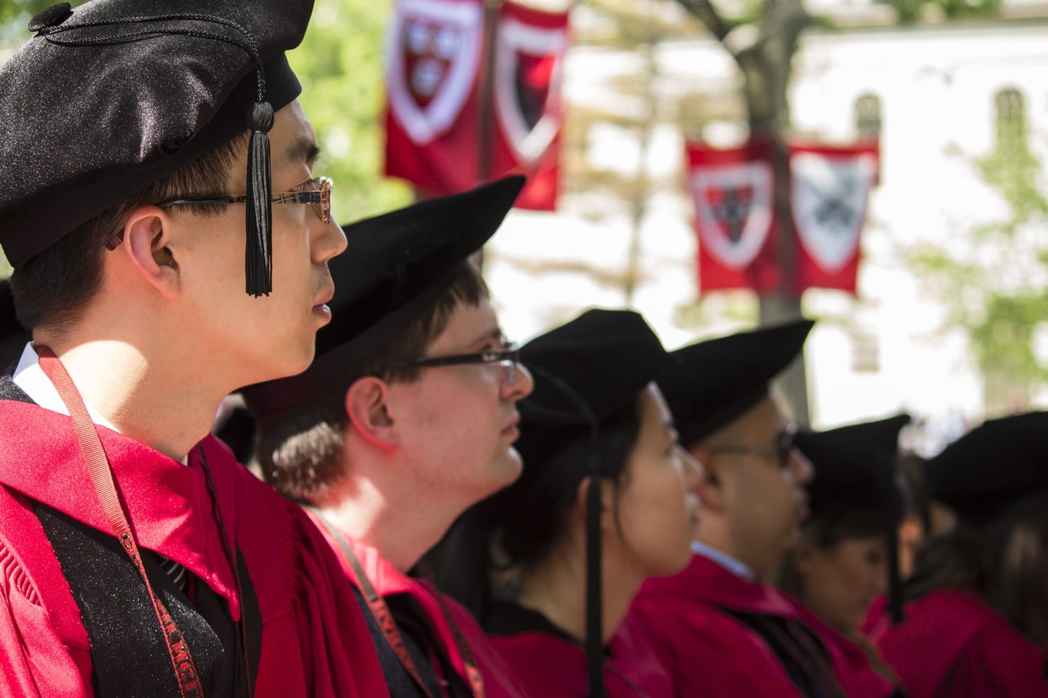 Students in the Graduate School of Arts and Sciences at Commencement in 2016.
