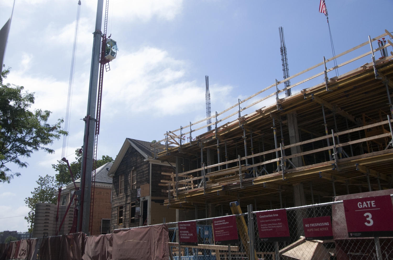 Construction work on Winthrop House.