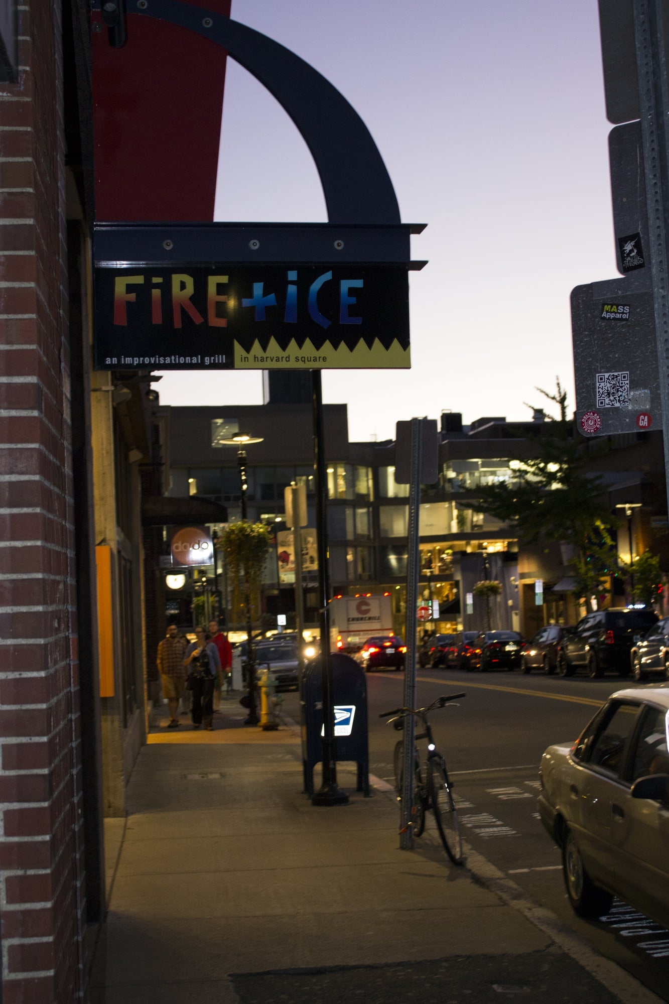 The well-known Harvard Square restaurant FiRE+iCE, closed permanently on Sunday after two decades in Cambridge.