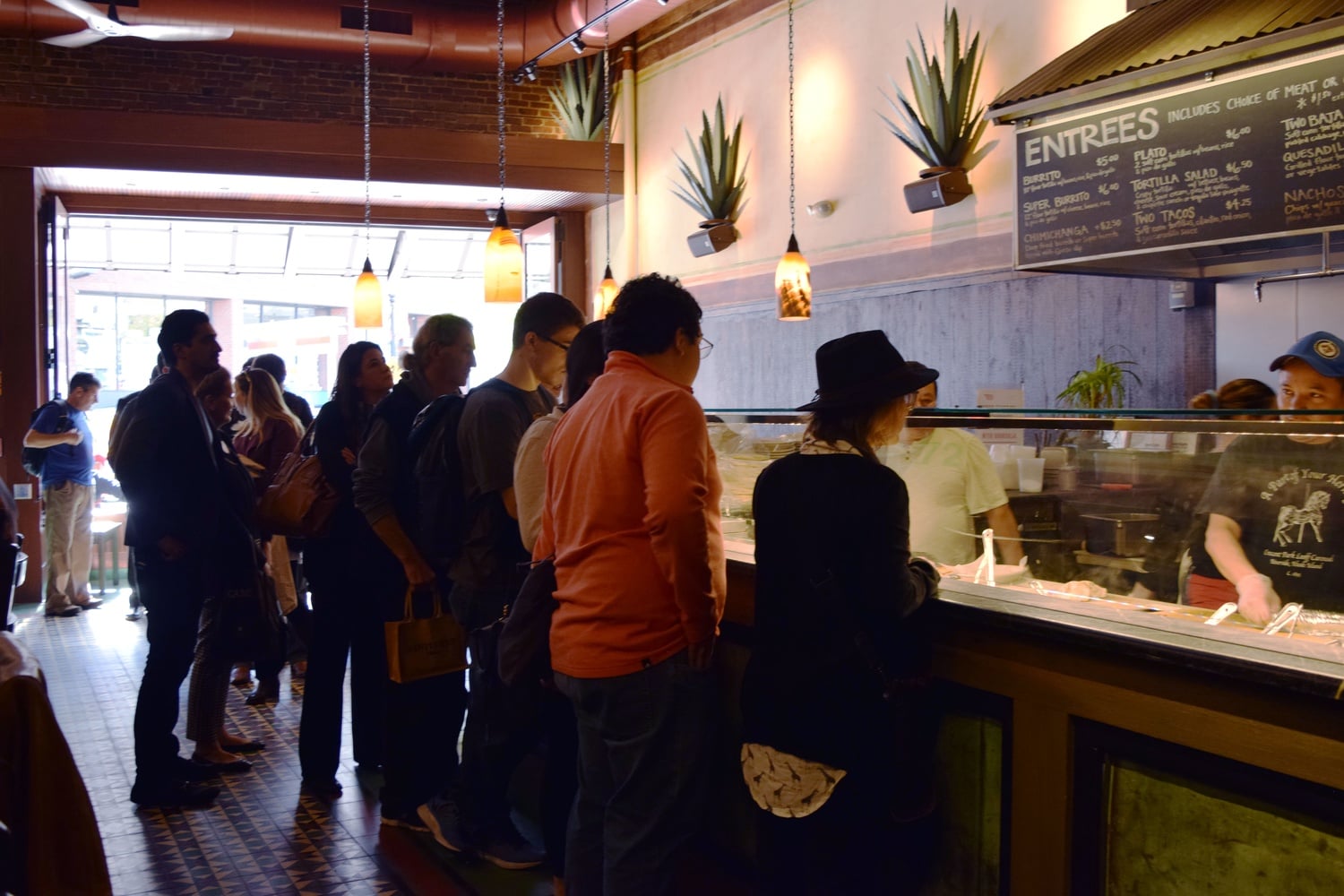 Felipe's Taqueria was one of several Harvard Square eateries that saw increased traffic on the first day of the HUDS strike.