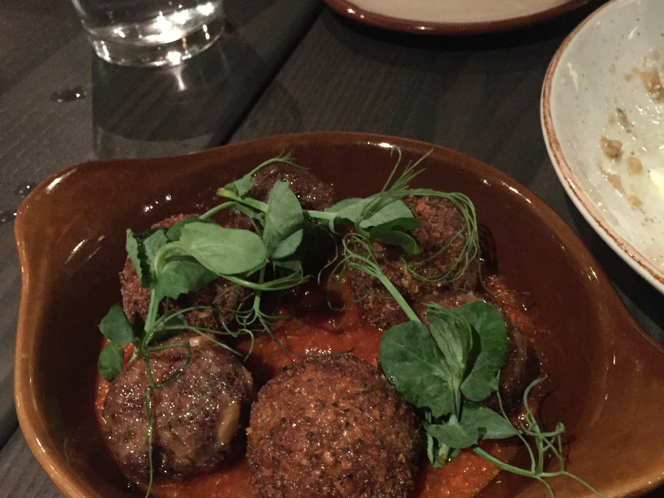 The meatballs were our favorite dish of the three, but still nothing to write home about. 