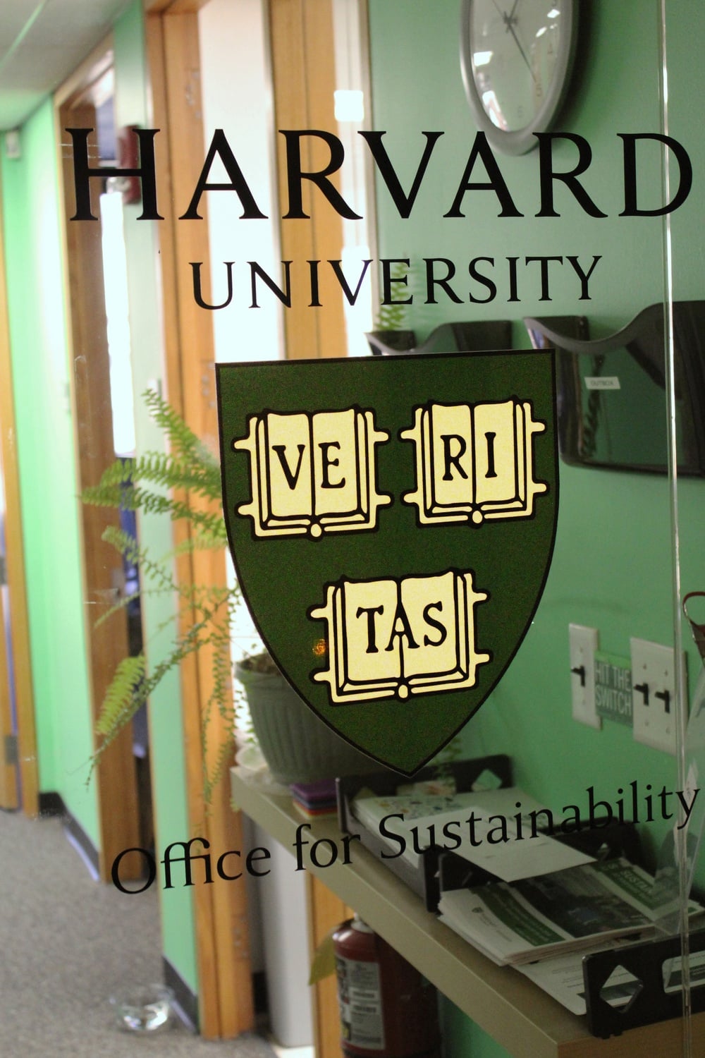 The Harvard Office of Sustainability is located at 14 Story St.