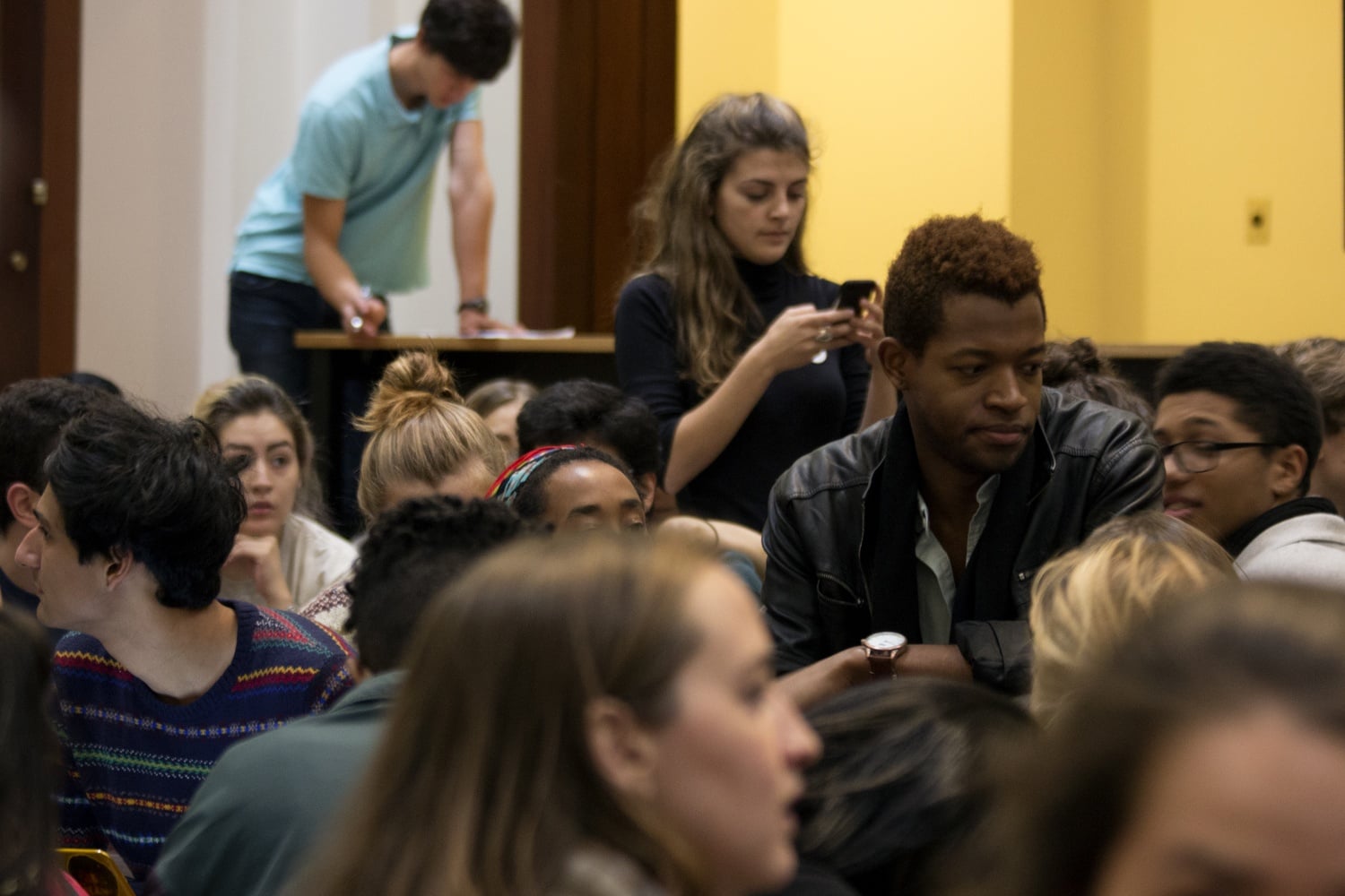 Jonathan S. Roberts ’17 led the sit-in at 124 Mount Auburn Street.