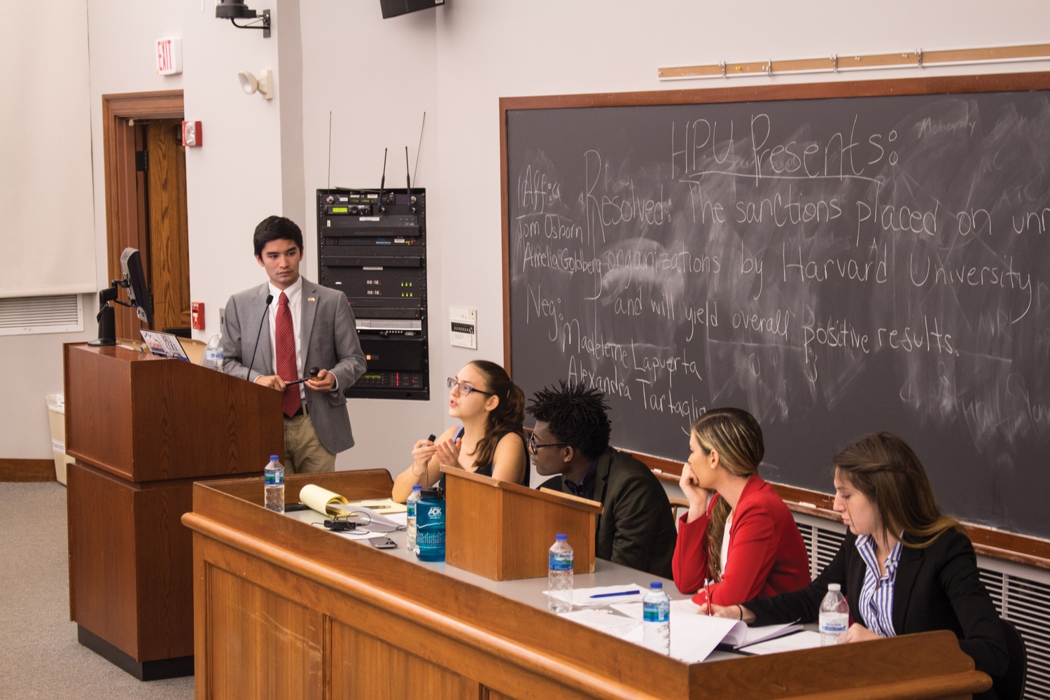 The Harvard Political Union hosted a debate Monday night on the effects of the University's sanctions on single-gender organizations.