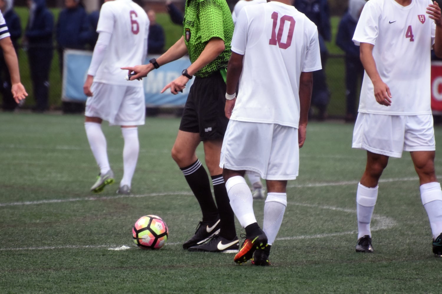 Harvard Men's Soccer in action against Yale on October 1st 2016.  
