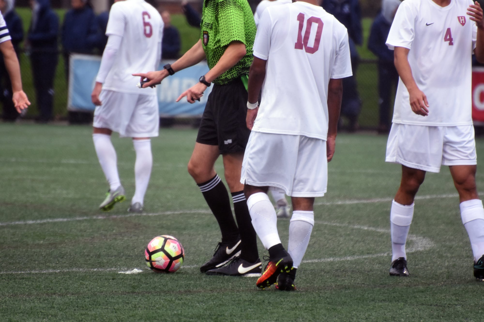 Harvard Men's Soccer in action against Yale on October 1st 2016.  