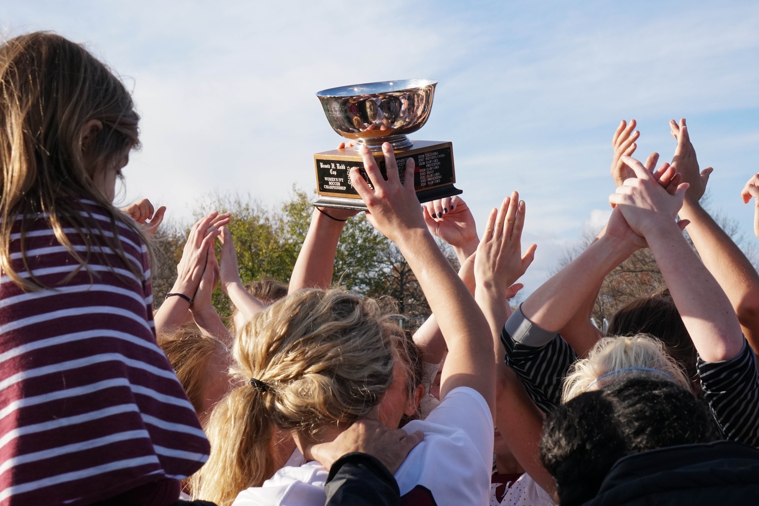 The Crimson emerged as Ivy League champions Saturday afternoon, capping the team's third unbeaten run in the last six years.