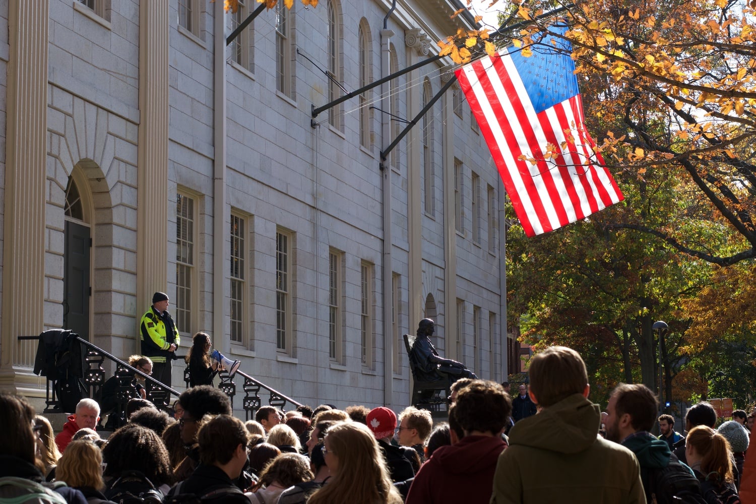 Students gather at a Nov. 2016 rally hosted by activist group Reclaim Harvard Law. Race-related activism has re-emerged at the Law School in recent weeks.