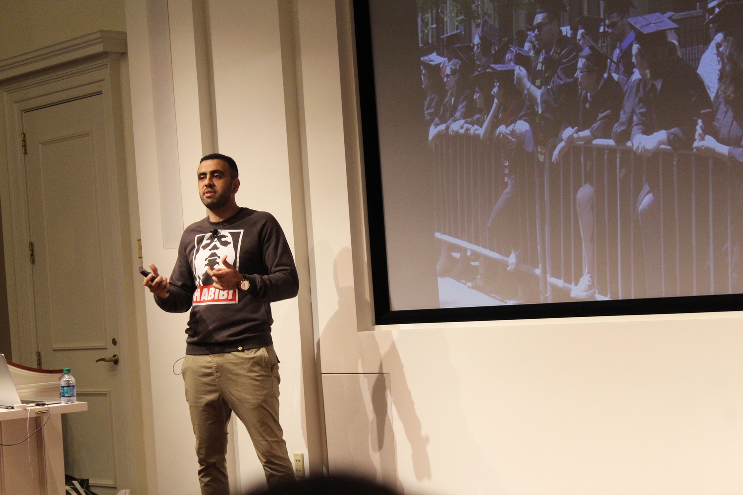 Mohannad Arbaji, the founder of online SAT tutoring program Chalk Talk, speaks about his experience creating a startup in the Middle East during Harvard Arab Weekend. The 10th annual conference took place this Thursday through Sunday. 