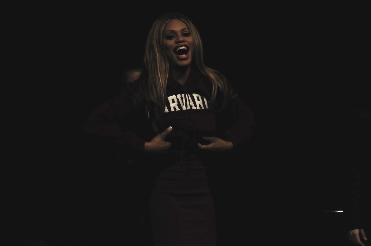 Even Laverne Cox is excited for free Harvard gear! 