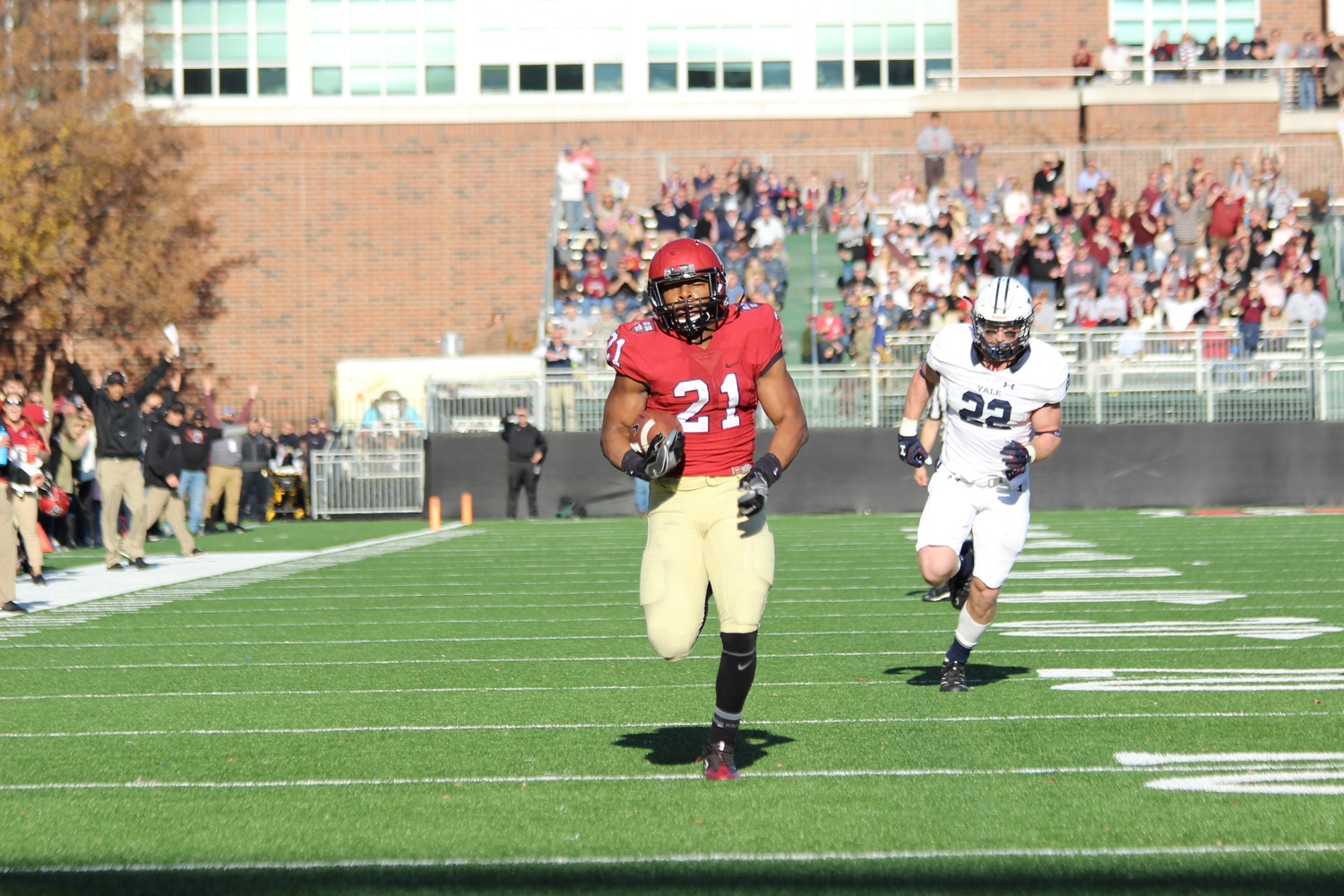 In the 133rd playing of The Game, sophomore running back Charlie Booker broke a scoreless tie with a 27-yard touchdown in the first half.