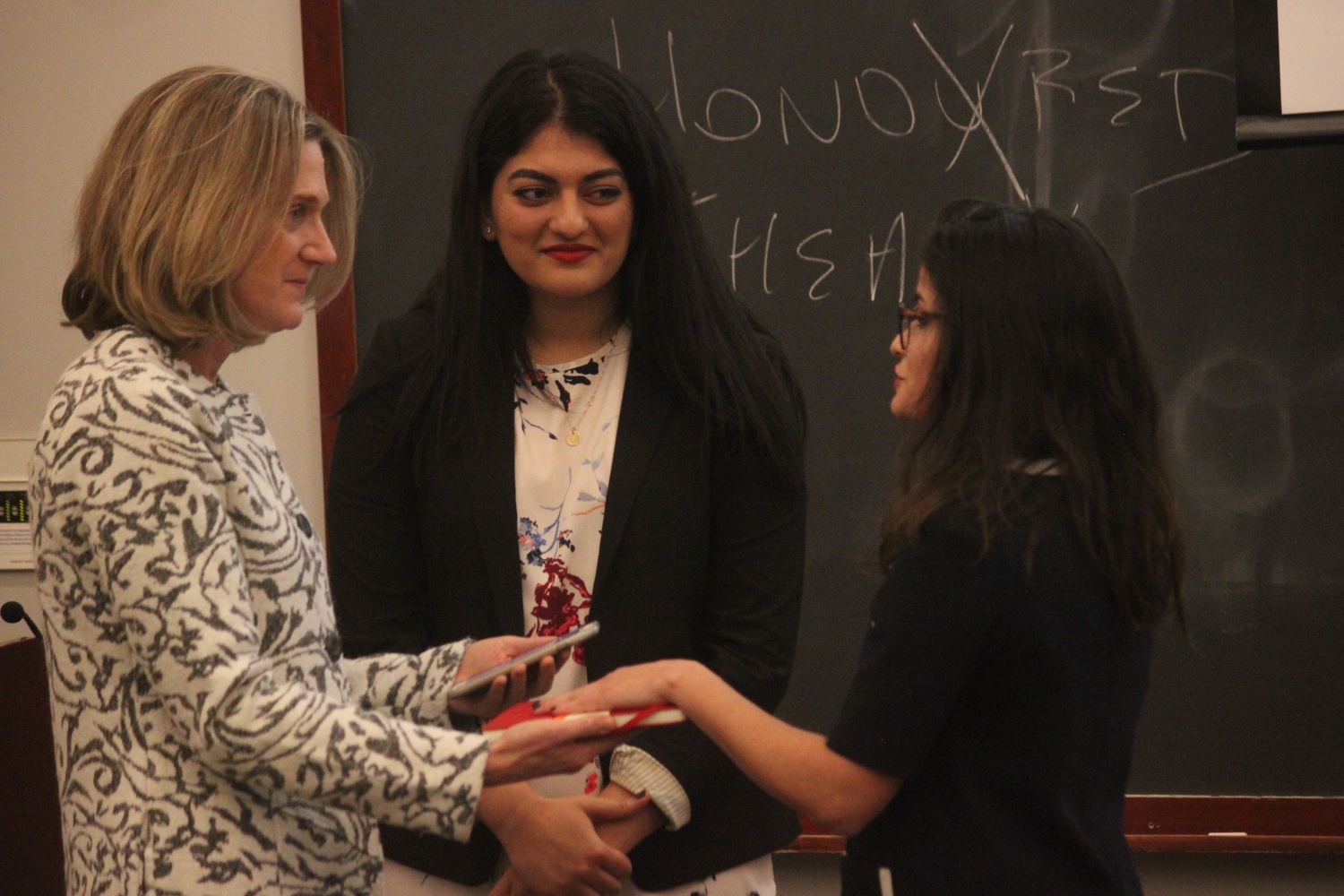 Current UC President Yasmin Z. Sachee '18 is sworn in at the start of her term in December 2016.