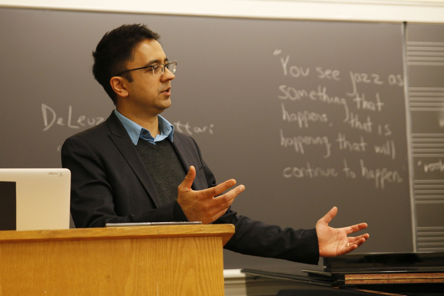 Professor Vijay Iyer taught “Creative Music: Critical Practice Studio” last semester. 