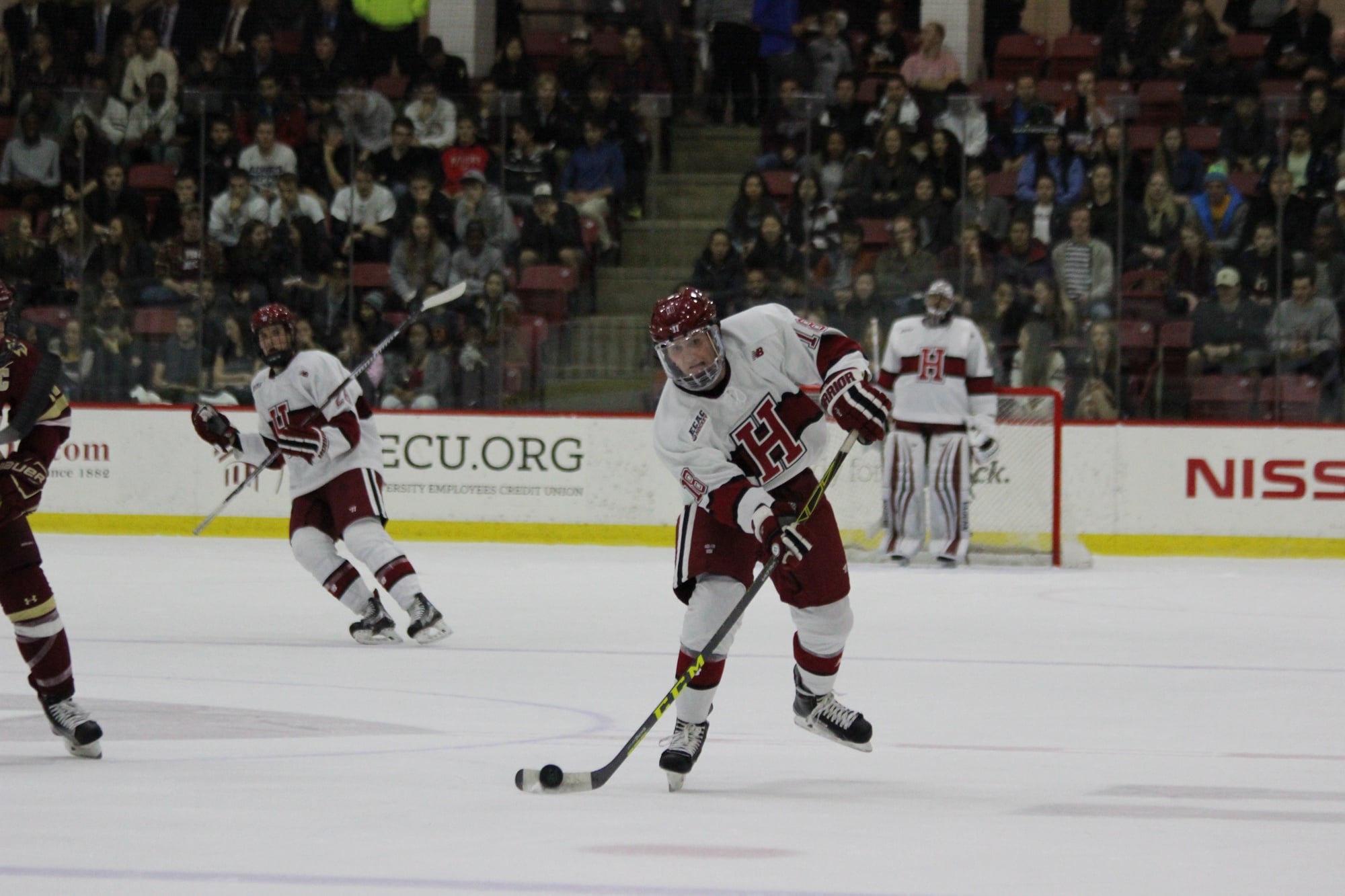 Freshman defenseman Adam Fox tallied three assists and brought home a gold medal as a member of Team USA during the IIHF World Junior Championships. 