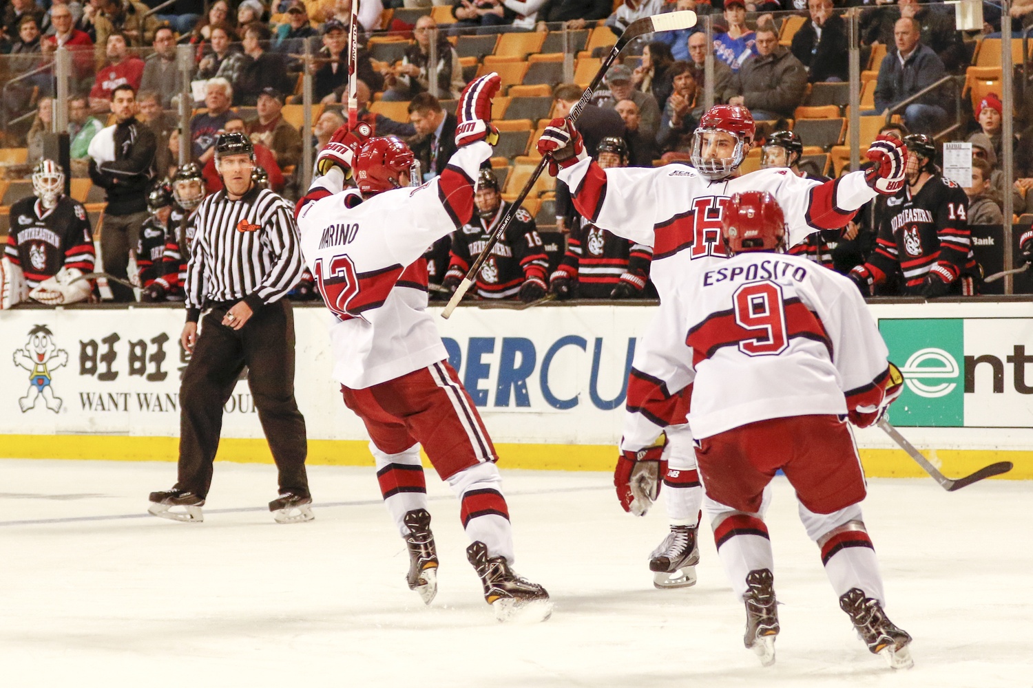 Senior Clay Anderson scored one of the biggest goals of his career in the Beanpot semis to give Harvard a 2-1 lead over Northeastern in the third period.