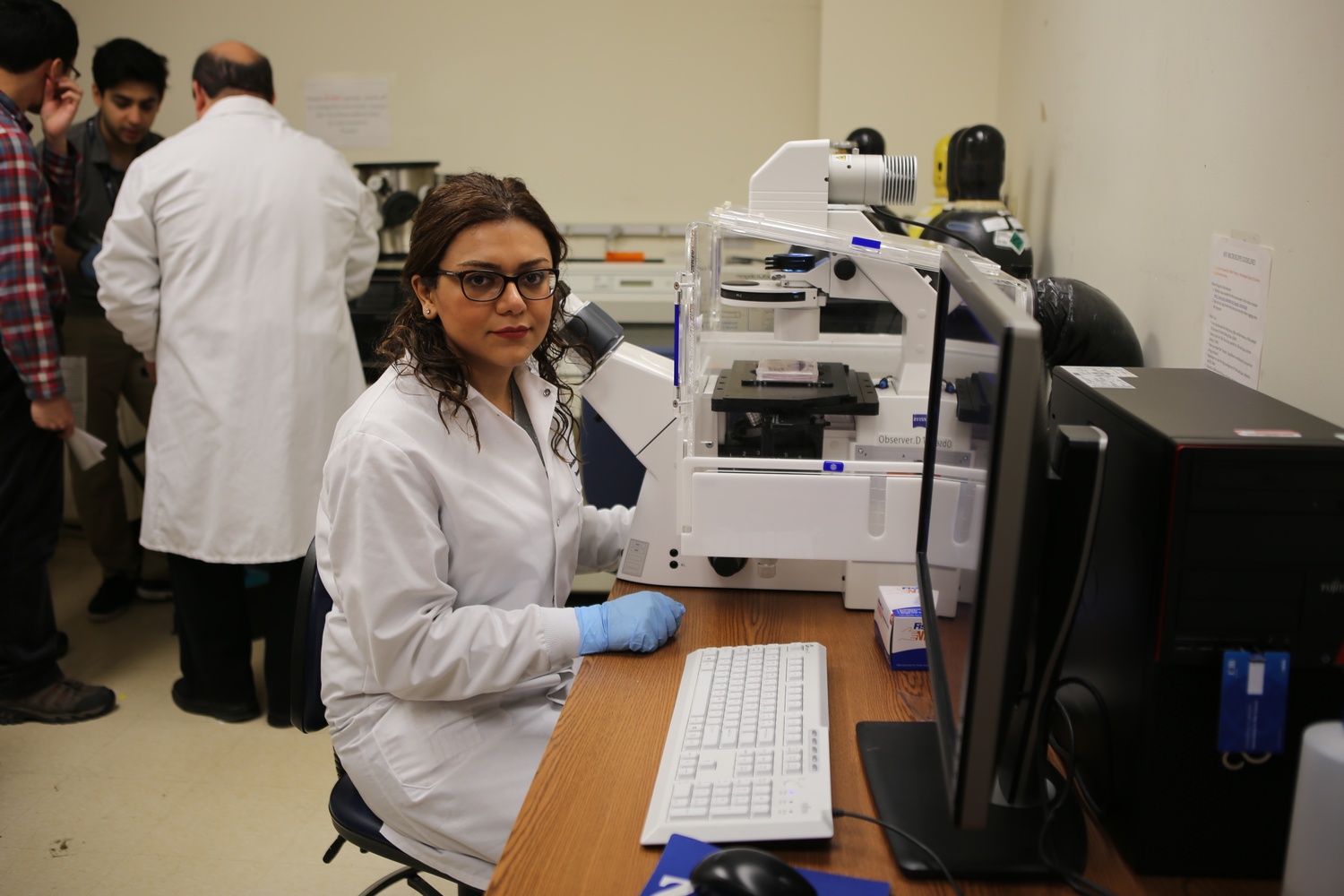 Elmira Jalilian, an Iranian researcher in the laboratory who is using 3D printing technology to engineer artificial muscle, says the executive order changed her “entire plan.”