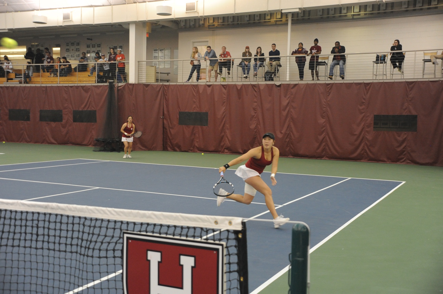 Captain June Lee leads the tennis team to an undefeated weekend against Rhode Island, Georgetown, and Boston College in the team’s first home match up of the season.