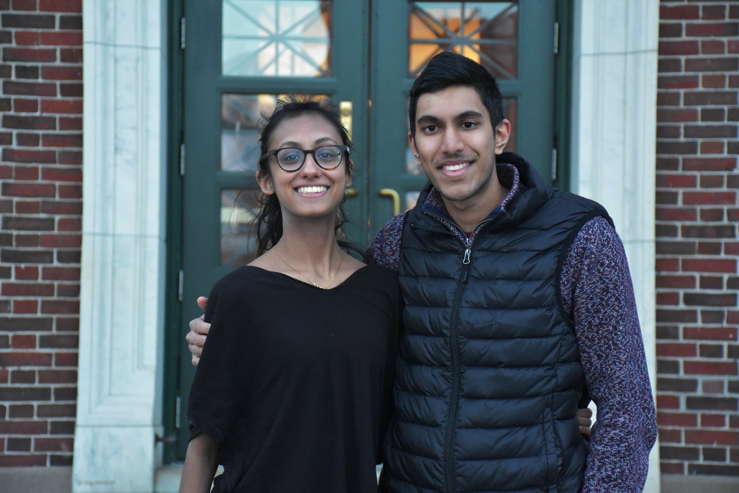 Leaders of Ghungroo, Nisha T. Swarup ‘18 and Vinay S. Iyengar ‘18, stand in front of Agassiz House. The annual dance event, Ghungroo, will happen next weekend.
