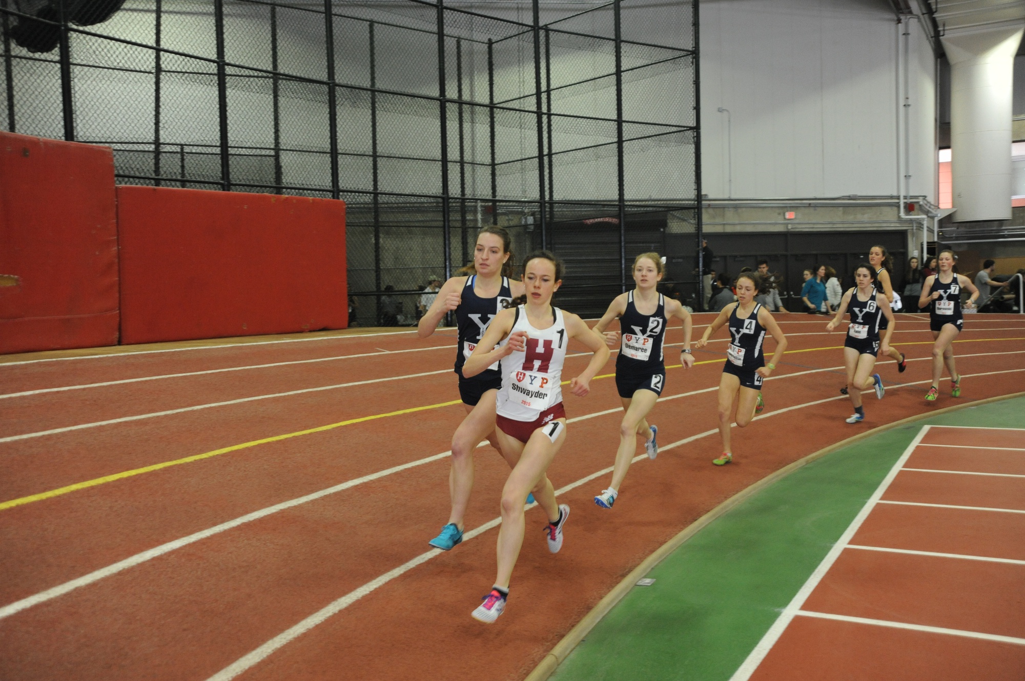 Junior distance runner Elianna Shwayder, seen in action at the 2015 rendition of the HYP meet, was among the runners that scored points for the Crimson.